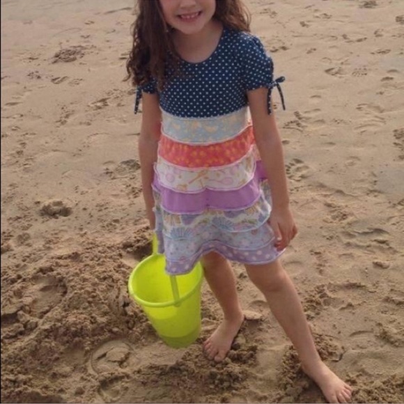 Matilda Jane Good Hart Yacht Club Wendy Multitiered Dress Girls Size 6 - Picture 5 of 6